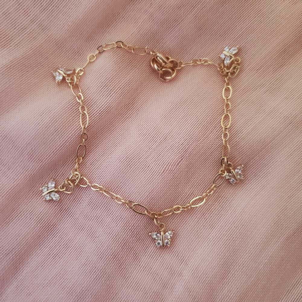 Butterfly Row Anklet